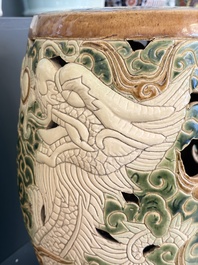 A Vietnamese Bien Hoa pottery garden seat, 20th C.