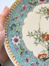 Ten Chinese famille rose and verte wares, Qianlong and Jing De Zhen 景德鎮 marks, 20th C.