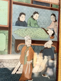 Two Sino-Tibetan thangkas depicting the life of Buddha Shakyamuni, 19th C.