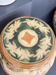 A Vietnamese Bien Hoa pottery garden seat, 20th C.
