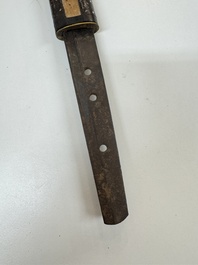 A Japanese katana with a lacquered scabbard and koshirae, Meiji, 19th C.