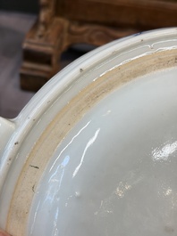 Seven Chinese blue and white, famille rose, and celadon wares, 18/19th C.