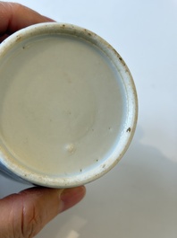 A varied collection of seven Chinese blue and white wares, Chenghua marks, 19th C.