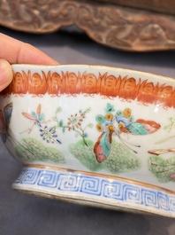 A group of 14 Chinese and Samson, Paris porcelain wares, 18/19th C.