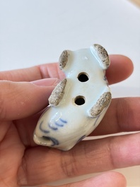 A varied collection of seven Chinese blue and white wares, Chenghua marks, 19th C.