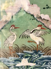 Two Sino-Tibetan thangkas depicting the life of Buddha Shakyamuni, 19th C.