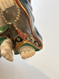 A Chinese gilt and polychrome-decorated Milefo Buddha, Fujian mark, 20th C.