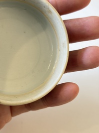 A varied collection of seven Chinese blue and white wares, Chenghua marks, 19th C.