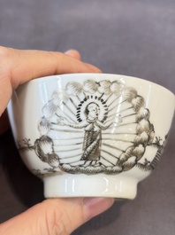 A group of 14 Chinese and Samson, Paris porcelain wares, 18/19th C.