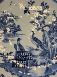 Seven Chinese blue and white, famille rose, and celadon wares, 18/19th C.