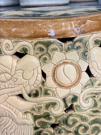 A Vietnamese Bien Hoa pottery garden seat, 20th C.