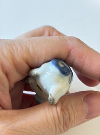 A varied collection of seven Chinese blue and white wares, Chenghua marks, 19th C.