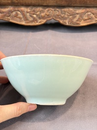 Seven Chinese blue and white, famille rose, and celadon wares, 18/19th C.