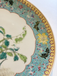 Ten Chinese famille rose and verte wares, Qianlong and Jing De Zhen 景德鎮 marks, 20th C.