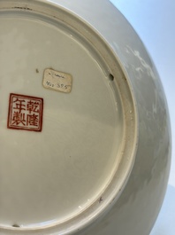 Ten Chinese famille rose and verte wares, Qianlong and Jing De Zhen 景德鎮 marks, 20th C.
