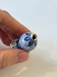 A varied collection of seven Chinese blue and white wares, Chenghua marks, 19th C.