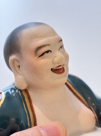 A Chinese gilt and polychrome-decorated Milefo Buddha, Fujian mark, 20th C.