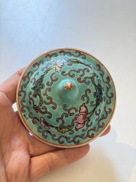 Ten Chinese famille rose and verte wares, Qianlong and Jing De Zhen 景德鎮 marks, 20th C.