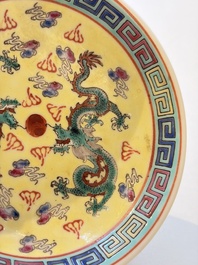 Ten Chinese famille rose and verte wares, Qianlong and Jing De Zhen 景德鎮 marks, 20th C.
