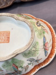 A group of 14 Chinese and Samson, Paris porcelain wares, 18/19th C.