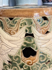 A Vietnamese Bien Hoa pottery garden seat, 20th C.