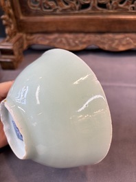Seven Chinese blue and white, famille rose, and celadon wares, 18/19th C.