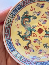 Ten Chinese famille rose and verte wares, Qianlong and Jing De Zhen 景德鎮 marks, 20th C.