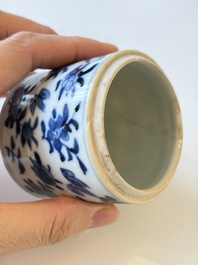 A varied collection of seven Chinese blue and white wares, Chenghua marks, 19th C.