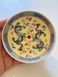 Ten Chinese famille rose and verte wares, Qianlong and Jing De Zhen 景德鎮 marks, 20th C.