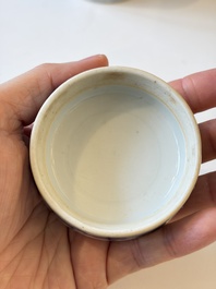 A varied collection of seven Chinese blue and white wares, Chenghua marks, 19th C.