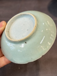Seven Chinese blue and white, famille rose, and celadon wares, 18/19th C.