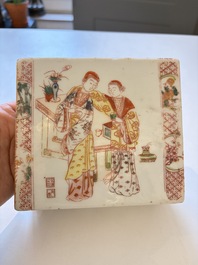 Ten Chinese famille rose and verte wares, Qianlong and Jing De Zhen 景德鎮 marks, 20th C.