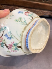 Seven Chinese blue and white, famille rose, and celadon wares, 18/19th C.