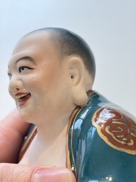 A Chinese gilt and polychrome-decorated Milefo Buddha, Fujian mark, 20th C.