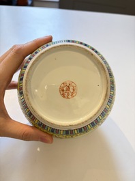 Ten Chinese famille rose and verte wares, Qianlong and Jing De Zhen 景德鎮 marks, 20th C.