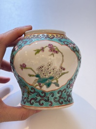 Ten Chinese famille rose and verte wares, Qianlong and Jing De Zhen 景德鎮 marks, 20th C.
