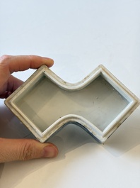 A varied collection of seven Chinese blue and white wares, Chenghua marks, 19th C.