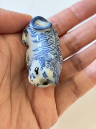 A varied collection of seven Chinese blue and white wares, Chenghua marks, 19th C.