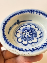A varied collection of seven Chinese blue and white wares, Chenghua marks, 19th C.