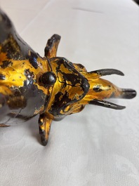 A Vietnamese gilt-lacquered bronze 'Elephant' ewer, 19th C.