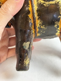 A Vietnamese gilt-lacquered bronze 'Elephant' ewer, 19th C.
