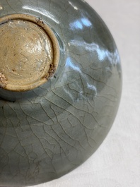 A Korean celadon conical tea bowl, Goryeo, 12th C.