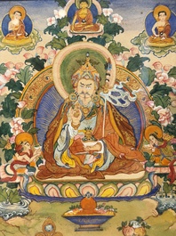 A Tibetan 'Padmasambhava' thangka, 19/20th C.