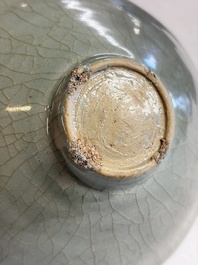 A Korean celadon conical tea bowl, Goryeo, 12th C.