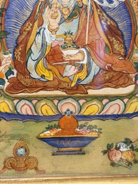 A Tibetan 'Padmasambhava' thangka, 19/20th C.