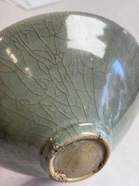 A Korean celadon conical tea bowl, Goryeo, 12th C.