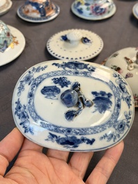 A large collection of 47 Chinese covers and lids, 18/20th C.