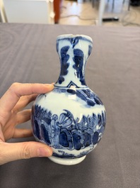 A Japanese blue and white vase, a jug and a bowl, 17th C. and later