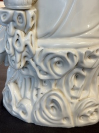 A Chinese Dehua Blanc de Chine 'Damo' group, 20th C.