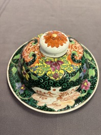 A large collection of 47 Chinese covers and lids, 18/20th C.